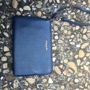 Blue Coach Wristlet